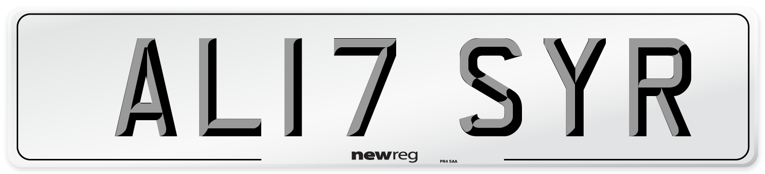 AL17 SYR Number Plate from New Reg